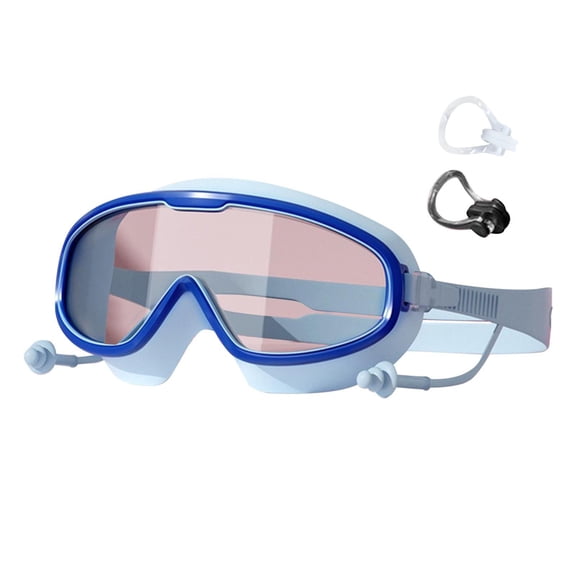 bxhwj HD Kids Swimming Goggles, Waterproof Anti-Fog Panoramic View for Ages 3-16, Toddler Swim Gear Pool Beach Snorkeling