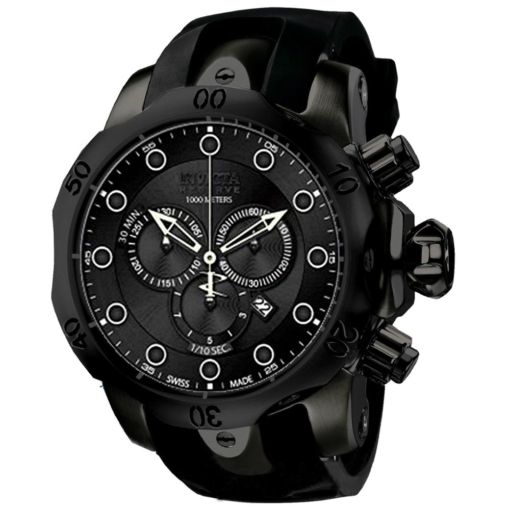 Invicta Men's 11962 Reserve Venom Black Dial Black IP Steel