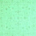 thumbnail image 1 of Ahgly Company Indoor Square Oriental Turquoise Blue Traditional Area Rugs, 3' Square, 1 of 4