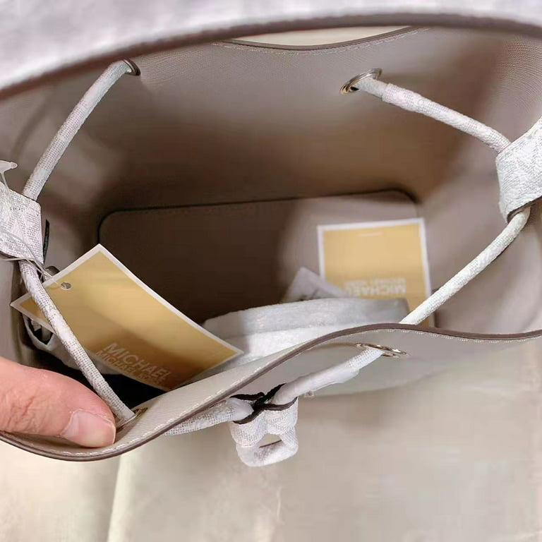 Michael Michael Kors - Navy Leather Bucket Shoulder Bag w/ Tassels