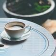 thumbnail image 2 of Ambesonne Poop Emoji Fitted Round Tablecloth, Pile of Poo Character, 56"- 60" Diameter, Deep Sky Blue White, 2 of 4