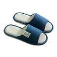 thumbnail image 3 of DrifWoo Stylish Open Toe Men's Slippers Non Slip Cotton Linen Gray Size 9.5-10, 3 of 5