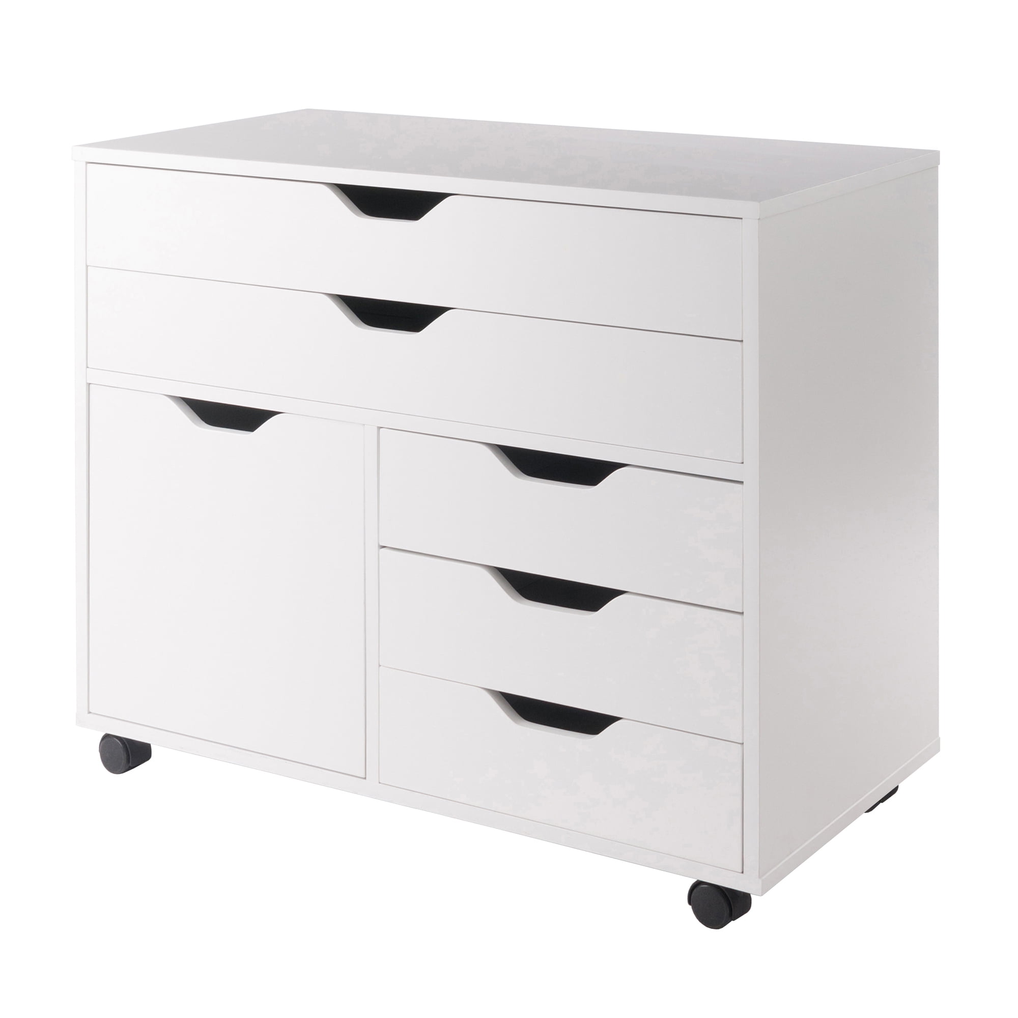 Winsome Halifax 6-Drawer Multi-Storage Mobile Cabinet 10632, White