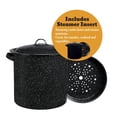 thumbnail image 2 of Vaporizador Granite Ware de 15,5 litros con estante, utensilios de cocina de porcelana negra, 2 of 5