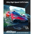 thumbnail image 2 of Cable Ethernet HUGIN CAT 8 de 15 m/50 pies de alta velocidad, 40 Gbps, 2000 MHz, 2 of 7