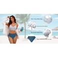 thumbnail image 4 of Rosvigor Bathing Suits for Women High Waisted Bikini Sets Two Piece Swimsuits Color Block Bikini Swimwear, 4 of 7