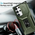 thumbnail image 6 of ELEHOLD for Samsung Galaxy A14 5G Heavy Duty Case Shockproof Anti-Scratch with Built-in Magnetic Rotation Ring Holder Stand Case,Rugged Non-Slip Slide Lens Protector Hard Case Cover, darkgreen, 6 of 8