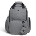 thumbnail image 1 of Mochila para pañales Huggies Sunshine Pack de piel vegana gris oscuro, 1 of 5