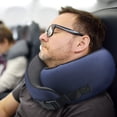 thumbnail image 2 of WASHWEPE Neck Pillow for Airplane Travel Navy PVC Neck Support Pillow 1Pack, 2 of 8