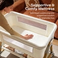 thumbnail image 4 of HARPPA Baby Bassinet Bedside Sleeper, 3-in-1 Cradle for Newborns with Storage & Wheels, White, 4 of 9