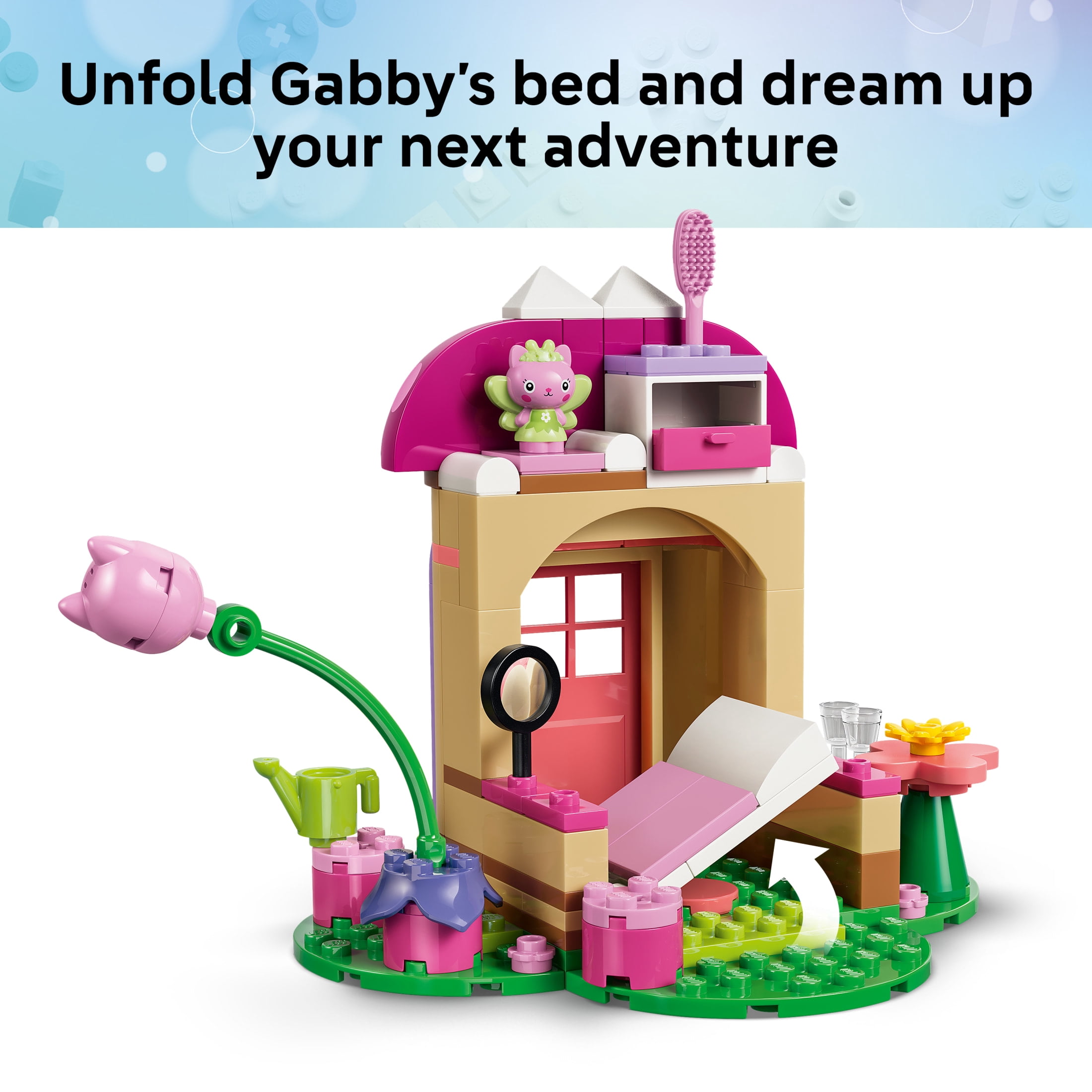 LEGO Gabby's Dollhouse Kitty Fairy's Garden House - Building Toy for Girls & Boys, Ages 4+ - Mushroom House Playset with Gabby & Kitty Fairy Figures - Gift for Birthdays - 11212