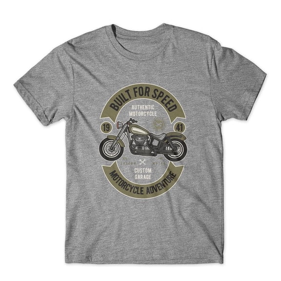 Mighty Circus Built For Speed T-Shirt 100% Cotton Premium Tee NEW - Gray, Double Extra Large