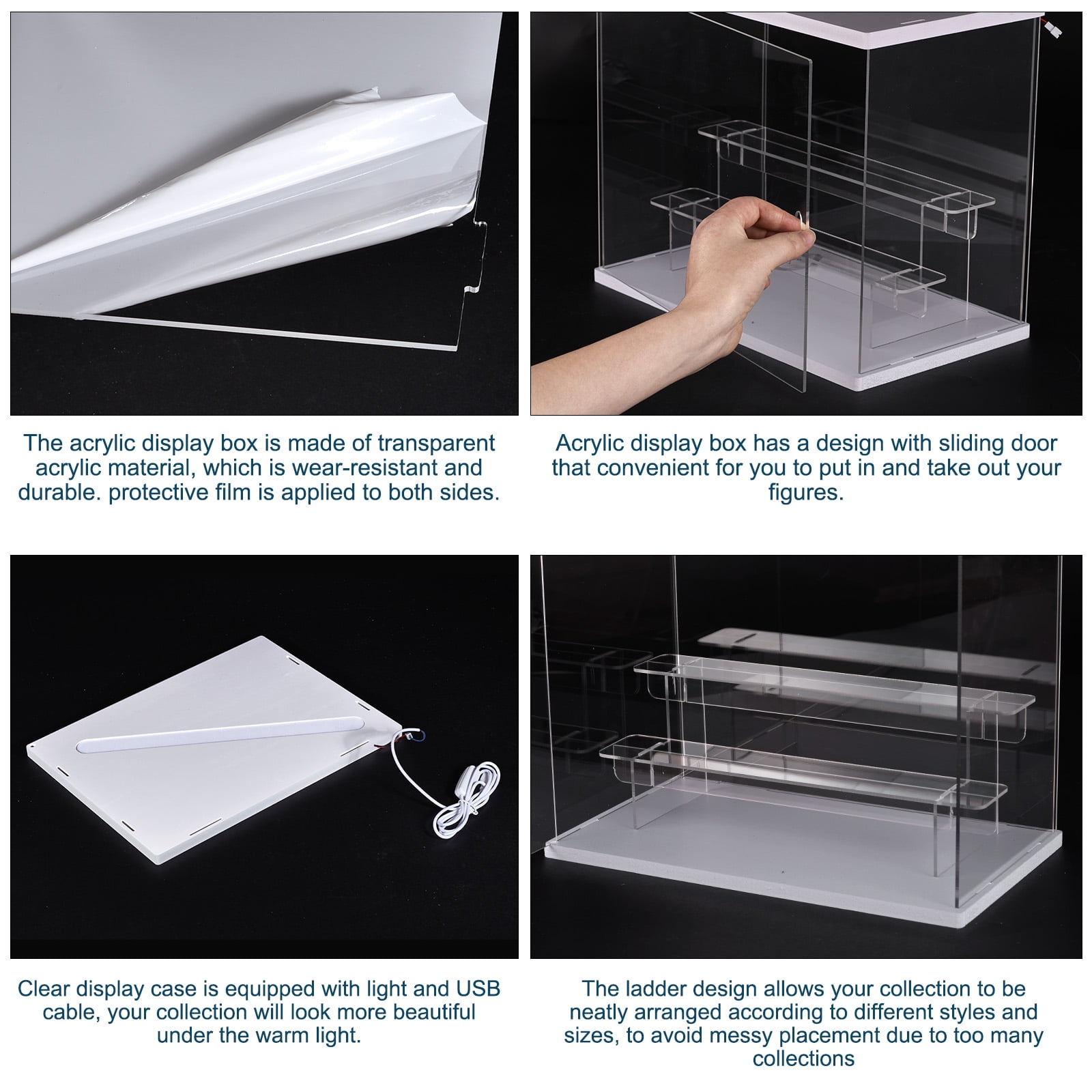 Vitrine Acrylique, vitrine empilable Transparente, vitrine de