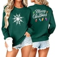 thumbnail image 2 of Taqqpue Women Christmas Sweatshirt Vintage Funny Xmas Tree Graphic Fleece Linend Pullovers Fall Winter Crewneck Oversized Long Sleeve Tops Ugly Christmas Sweater for Women, 2 of 7
