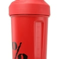 thumbnail image 4 of 5% Nutrition Rich Piana Gym Protein Shaker Bottle | Fits Most Cup Holders | Leak-Proof | Measurement Line | BPA-Free Plastic | Internal Mixer 20oz Red Black, 4 of 5