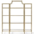 thumbnail image 1 of Crosley Furniture Aimee 3-Piece Etagere Bookcase Set - Gold and Glass, 1 of 5