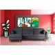 thumbnail image 1 of Sala Modular Sofá Cama Reversible Makora Velvet Gris Oxford Beehive Memory Foam Modelo Aperol, 1 of 8