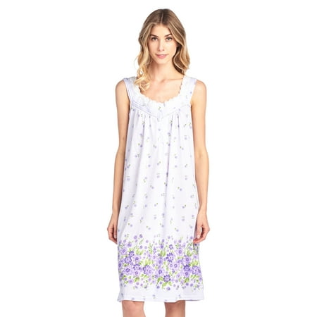 

Casual Nights Women s Fancy Lace Floral Sleeveless Nightgown