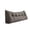 Gray, variant on Tufted Headboard Backrest Cushion with Side Pocket, Long Wedge Reading Pillow for Bed Sofa Dorm, Soft Support Pillow for Reading TV and Bedroom Lounging, 23.62 Inch, Black