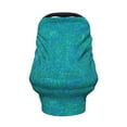 thumbnail image 2 of Haiem Blue Green Glitter Baby Nursing Cover & Nursing Poncho - Multi Use Cover for Baby Car Seat Canopy, Stroller Cover, 360°Full Privacy Breastfeeding Coverage, 2 of 9