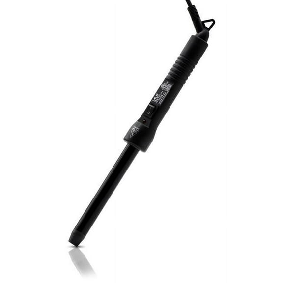ISO Beauty  The Twister - 19mm Tourmaline-Infused Ceramic Pro Curling Wand w/ Cool Tip - Black