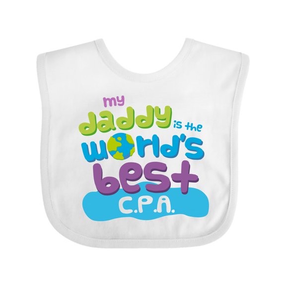Inktastic Accountant Dad Best Cpa Boys or Girls Baby Bib