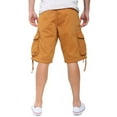 thumbnail image 5 of Mens Casual Slim Fit Cotton Solid Multi-Pocket Cargo Twill Shorts Mud 32, 5 of 6