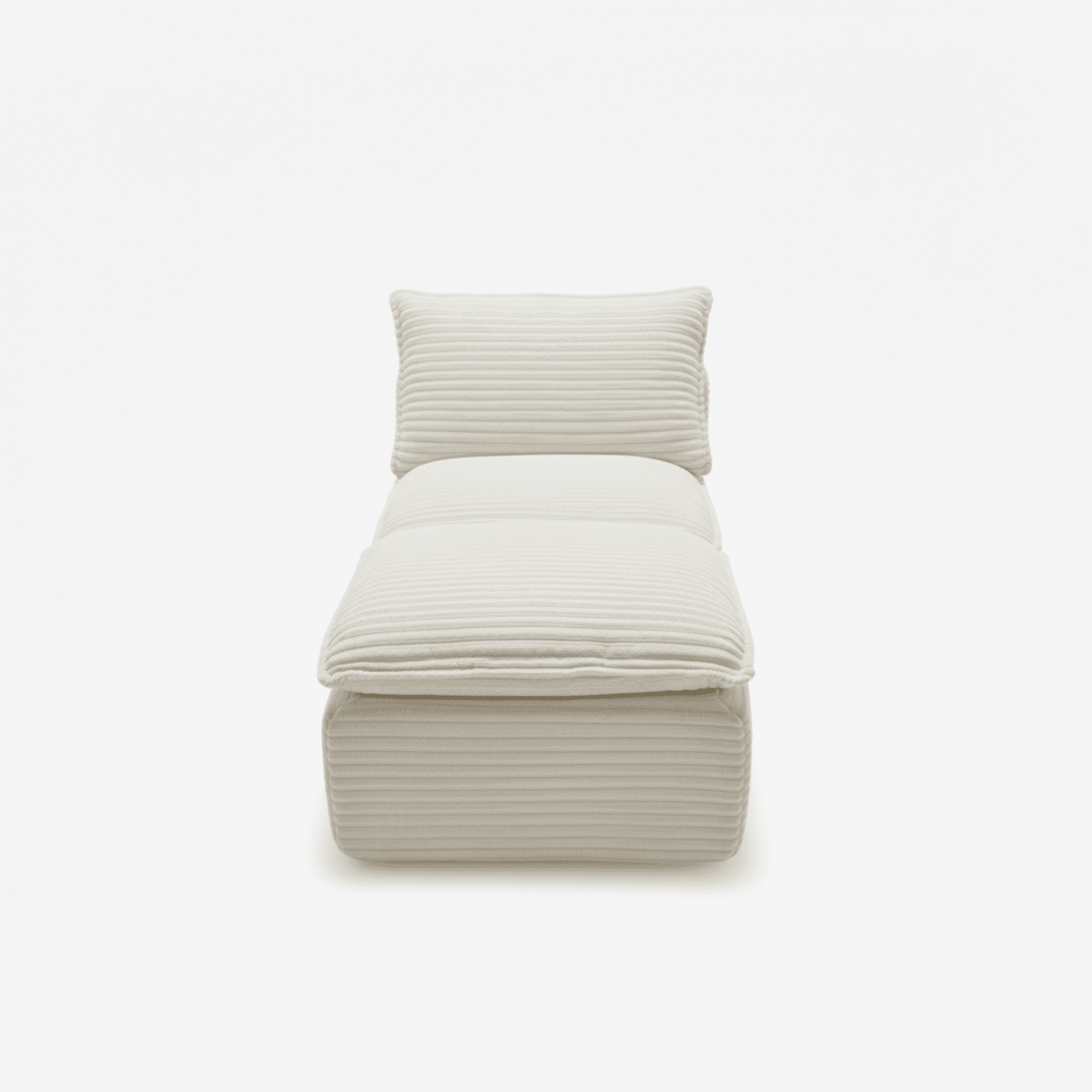 MAYEERTY Modern Modular Corduroy Sofa, White Cloud-Soft Sectional Couch for Apartment