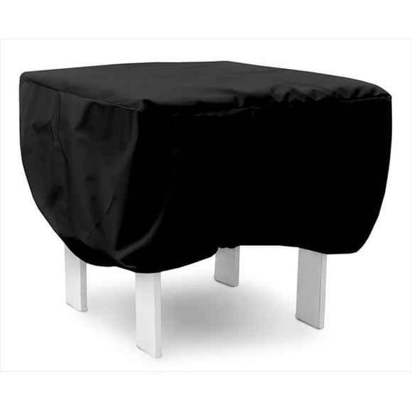 KoverRoos Weathermax 79317 30-Inch Ottoman/Small Table Cover, 30 by 30 by 15-Inch, Black
