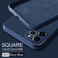 thumbnail image 1 of Funda de silicona líquida cuadrada Original para Xiaomi Redmi Note 10, 9, 8, 7 Pro, 9 S, Redmi K40, K20, 9A, Mi 11, 10T Pro, 9 SE, Poco F3 Fivean unisex, 1 of 2