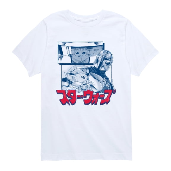 The Mandalorian - Mando Manga Panel- Youth Short Sleeve Graphic T-Shirt Short Sleeve Graphic T-Shirt