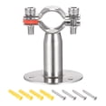 thumbnail image 2 of Uxcell 304 Stainless Steel Wall Mount Ceiling Mount Pipe Support Clamp for 25-28mm Pipe, 2 of 5