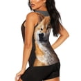 thumbnail image 3 of Fotbe Regal Shiba Inu Blusas Sin Mangas para Mujer – Estilo Casual, Corte Suelto, Slim-Fit, Cuello Redondo Deportivo, Tops de Verano para Gimnasio y Yoga-Medium, 3 of 7
