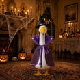 thumbnail image 5 of Nkmbld Halloween Porch Goose Decor for 23" Cement Plastic Geese Costume with Witch Hat for Fall Outdoor Garden Patio Statue Thanksgiving Decor, 5 of 7