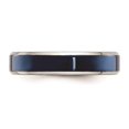 thumbnail image 3 of Mens or Ladies Blue IP Plated Stainless Steel 5mm Band Ring, 3 of 4