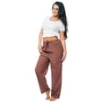 thumbnail image 2 of Up2date Fashion's Women Lounge Pants, Woven Comfy Pajama Bottoms With Drawstring Sleep Pants, 2 of 3