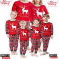 thumbnail image 1 of EIMELI Pyjamas de Noël pour la Famille Imprimé Gingerbread Man, 1 of 13