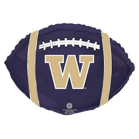 21 inch University Of Washington Huskies Football Foil Mylar Balloon - Party Supplies Decorations