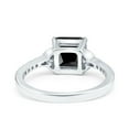 thumbnail image 4 of Cushion Cut Celtic Wedding Ring Black CZ 925 Sterling Silver Size 7, 4 of 7