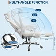 thumbnail image 4 of Ergonomic Office Chair - Home Desk Chair with Footrest, High-Back Mesh Computer Chair with Adjustable Lumbar Support Headrest, Swivel Rolling Task Chairs for Home, Office, 4 of 7