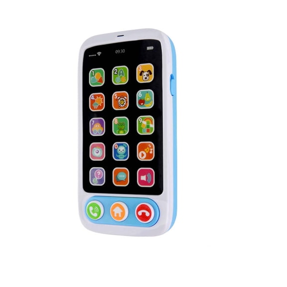 Shipiny Simulation Phone Toy, Smart English Learning, Early Education Music Play, Clear Sound Effect, Lightweight Portable, Home Travel Leisure Language Training Sensory Accessory, Light Blue