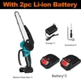 thumbnail image 2 of Brushless 8 Inch Chainsaw Electric Mini Chain Saw Rechargeable Wood Cutter Pruning Garden DIY Power Tools For 18V Battery, 2 of 7