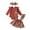 Red, variant on aby Girl Clothes Long Sleeve Romper and Overall Skirt Set Infant Girls Outfit Sets with Headband, 0-18M