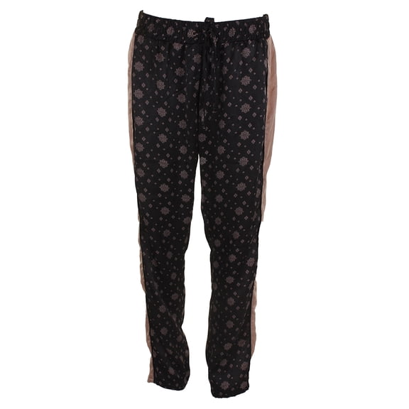 Be Bop Juniors Printed Drawstring Pants Black Gold L