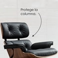 thumbnail image 4 of Silla para oficina reclinable de cuero con reposapiés ilios innova Negro, 4 of 9