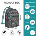 thumbnail image 5 of Unisex Boho Vintage Rucksack, Bohemian Print Backpack with Front Pocket, Durable Lightweight Bag for School College Work Travel, Perfect Gift, 5 of 5