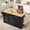 Black, variant on MAGIC UNION Rolling Kitchen Island Cart with Drop Leaf, Portable Kitchen Islands w/Storage Cabinet, Drawers, Spice Towel Rack,Island Table for Kitchen w/Charging Station & Trash Storage Cabinet