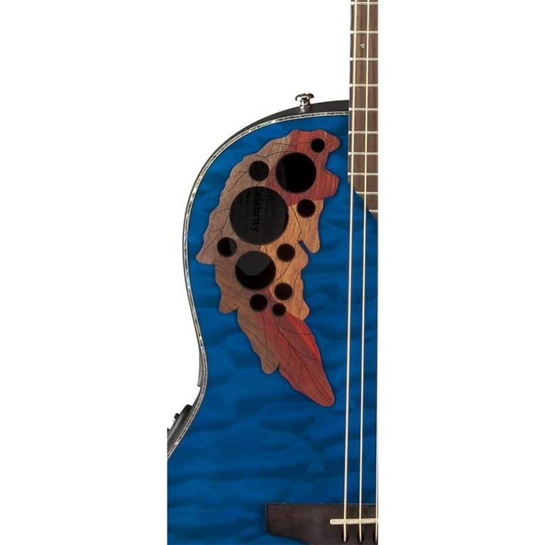 Ovation Celebrity Elite Plus Acoustic-Electric Guitar Quilted Maple Trans  Blue