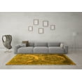 thumbnail image 3 of Ahgly Company Indoor Round Persian Yellow Bohemian Area Rugs, 6' Round, 3 of 4