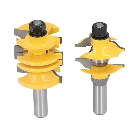 

Entry Door Tenon Router Bit Sharper Cutting 1/2in Shank 2Pcs/Set Stile Rail Routers Bits For Drawers